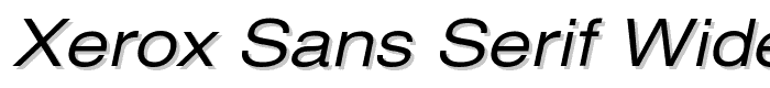 Xerox Sans Serif Wide Oblique font